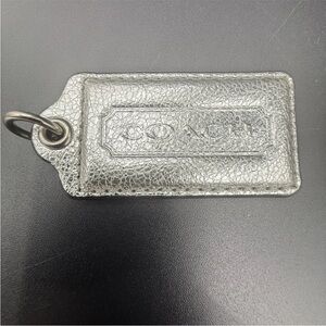Coach Metallic Silver Keychain